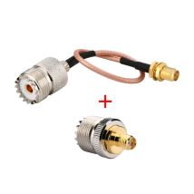 2 Kits SO239 UHF-Buchse auf SMA-Buchse, Adapter + Pigtail-Kabel, Antennenanschlüsse, RG316, Anschlusskabel für Handfunkantenne