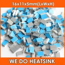 WIR TUN KÜHLKÖRPER 16x11x5mm Aluminium Kühlkörper Kühler Kühlung Kühler Mit Thermische Klebstoff Doppelseitiges Klebeband pad