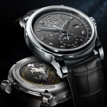 LOBINNI Seagull ST16K3-3A Automatic Mechanical Men's Watch Luxury Sapphire Crystal World Time Moon Phase Waterproof Clock L16003