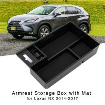 Scatola portaoggetti bracciolo auto per Lexus NX 2014 2015 2016 2017 Interni Center Console Organizer Vassoio porta guanti