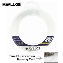 Mavllos Carbon-Angelschnur, 50 m, 100 m, Fluorkohlenstoff-Vorfachschnur, 0,14 mm–0,60 mm, unsichtbare, starke Mono-Schnur zum Spinnen von Baitcasting