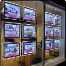 (Pack/10 Einheiten) A3 Einseitig LED Immobilien Fenster Display, suspension LED Licht Tasche Displays,Shop Fenster Display