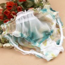 5 teile/los Unterwäsche sexy schwierig zu entkommen Frau Seide unterwäsche falbala low-aufstieg echt silk georgette slip
