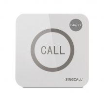 SINGCALL Wireless Aufruf System, Rufen Glocke, Große Berührbaren Zwei Tasten mit Wasserdichte Funktion, rufen und Stornieren Tasten, APE520C