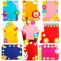 9 Teile/satz DIY Cartoon Tier 6 Zoll Foto Rahmen Kinder Handgemachte Handwerk Kunst Spielzeug für Kinder Mädchen Wohnkultur Kindergarten applique
