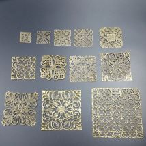 Filigrane quadratische Wraps-Anschlüsse, Verzierungen, Erkenntnisse, Wraps-Anschlüsse für die Herstellung von DIY-Schmuck