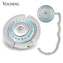 Vocheng Schnapp Schmuck Legierung Haken 4 Farben Kristall Tragbare Falten Frauen Handtasche Halter Fit 18mm Charms NN-502