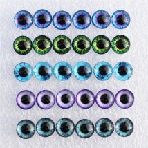 8 10 12 14 16 18 20 25mm Mieszane z 5 różnymi parami Dragon Eyes Wzór Szklany kaboszon Flatback Zdjęcie DIY Akcesoria do robienia