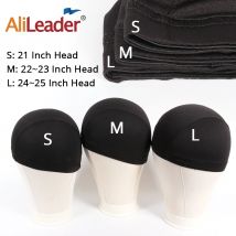 AliLeader S/M/L Elastische, leimlose Perückenkappen für die Perückenherstellung, einfacheres Einnähen im Haar, dehnbare Webkappe, leimloses Haarnetz, Perückenliner