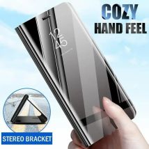 Fensterhülle für Samsung Galaxy S26 S25 S24 S23 S22 S21 A17 A16 A37 Cover Spiegel PU-Leder Flip Case für Samsung Note 20 Ultra