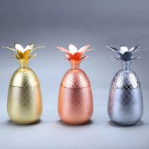 Kubek do Moscow Mule / Kubek Ananas, dostępny w 3 kolorach (Srebrny, Miedziany, Złoty) - Kubki do drinków, kubki barmańskie, narzędzie barowe