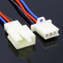 1 Paar 3-poliger elektrischer Kabelstecker-Steckersatz für Autosteckverbinder mit Kabel/Gesamtlänge 21 cm
