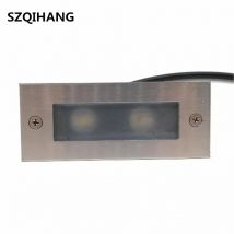 1 pz illuminazione esterna 1 w 3 W Led Step Light IP65 Lampada ad angolo incorporata in alluminio Lampada da incasso impermeabile per scale a parete Footlight