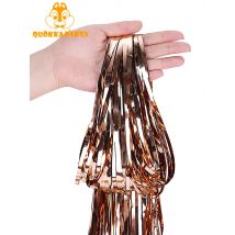 3M Wedding Backdrop Curtains Gold Foil Fringe Tinsel Curtain Girl Adults Birthday Sequin Backdrops Sweet 16 Party Decorations