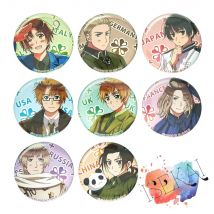 Power Hetalia Anime abzeichen Blume Italien Frankreich Russland UK USA Deutsch Japan China Abzeichen Brosche Pins