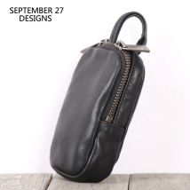 Schlüssel Brieftaschen Echt leder Luxus Männer Reiß verschluss Auto Schlüssel tasche große Kapazität Haushälterin Inhaber Schlüssel bund Mini Münz beutel
