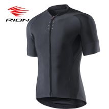 RION Radfahren Herren Fahrrad Schwarz Reflektierende Trikots Kurze Ärmel Sommer Motocross Mountainbike Downhill Racing Rennrad Tops