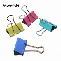 12Pcs Long Tail Binder Clips Colorful Metal File Clip 25mm 32mm Paper Binder Office School Desk Organizer Stationery Folder