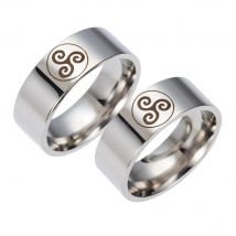Edelstahl Teen Wolf Ring 8mm Triskele Triskelion Allison Argent Film Männer und Frauen Schmuck
