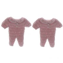 12 Stück handgefertigte Mini-Häkelkleidung für Babyparty, Taufe, Basteln, Partygeschenke, Dekorationen, 7,6 cm