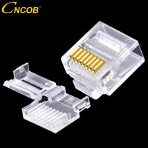 CNCOB Cat6 utp kurzen körper, zwei stücke, flache kabel rj45 stecker 8P8C modulare netzwerk anschluss Ethernet computer stecker 50 stücke