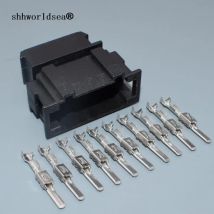 Shhworldsea 10 pin 2,8 MM auto kunststoff gehäuse stecker 191 972 735 kabel kabelbaum stecker schwarz farbe 191972735 für VW
