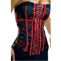 Front Binde seil Korsett Vintage Blumen druck Seiten haken Burlesque Overbust Body Shaper Bustiers für Frauen Taille abnehmen Korsett