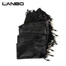 LANBO 50/100 Stück Sonnenbrillentasche Brillenetui Brillenetui Weiches kariertes Tuch Schwarz Farbe Großhandel Gute Qualität