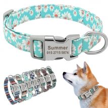 Benutzerdefinierte gravierte Hundehalsband personalisierte gedruckte Haustier-Erkennungsmarke Halsband Nylon Welpen Katze Name Telefon ID Halsbänder für kleine große Hunde