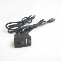 Biurlink 150CM Estensione Auto Adattatore USB AUX Auto FAI DA TE USB Cavo Interruttore AUX per Mitsubishi Toyota Volkswagen Nissan