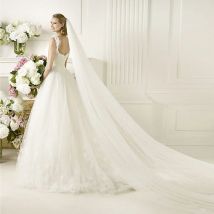 1 Layer Extra Wide Tulle Bridal Veil Cathedral Length Wedding Veil with Comb in White ,Off-White,Champagne