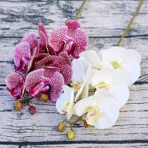 3D mały motyl orchidea 6 główek/pakiet sztuczny kwiat dom draperia dekoracje ślubne na ścianę boże