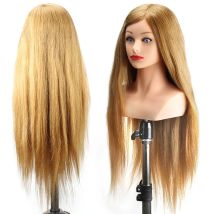 Professionelle Praxis Mannequin Kopf Frisuren Mit Schulter 60% Tier Haar Friseur Barber Modell Kopf Haar Styling Werkzeuge