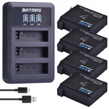 Batmax 1680mAh Gopro Hero 4 Batteria di ricambio + LED Caricatore USB a 3 slot per GoPro HERO4 GoPro AHDBT-401 Action Camera Bateria