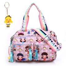 + Puppe keychain Neue ROSA Harajuku Puppe wasserdichte nylon handtasche damen tasche eine schulter tasche kreuz-körper schule taschen handtaschen mom
