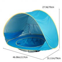 UPF 50 + tenda da spiaggia per bambini riparo per il sole impermeabile protezione dai raggi UV con piscina per bambini tenda da sole da campeggio all'aperto parasole da spiaggia
