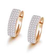 MxGxFam Mix Gold Farbe Mirco Vollzirkon Creolen für Frauen 18k Modeschmuck CZ AAA+ Nickelfrei
