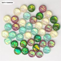 30 teile/los Runde perlen Harz Durchmesser 12mm Mischfarben Cabochon Domes Flache rückseite DIY Schmuck Finden Anhänger Einstellungen S1005