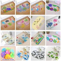 Neue 38cm * 69cm Nette Cartoon Anti-Slip PVC Bad Matten Mit Sucker Badezimmer Teppich Dusche Pad weiche Massage Pad Multi-Farbe