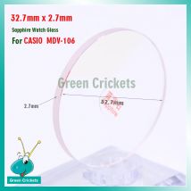 High Quality Sapphire Watch Glass Replacement Part 32.7mm x 2.7mm Sapphire Watch Glass for Casio MDV-106