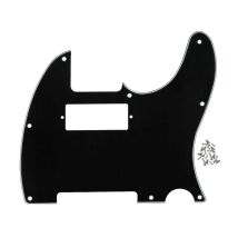 FLEOR Schwarz 3-lagig 8 Löcher TL Gitarren-Schlagbrett Mini-Humbucker-Route mit Schrauben