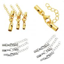 5pc di Colore Dell'oro In Acciaio Inox Aragosta Catenacci End Caps Catenacci Dei Monili Del Connettore Misura 3/4/5mm cavo di cuoio FAI DA TE Gioelleria Raffinata E Alla Moda