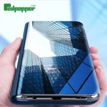 Funda con tapa de espejo inteligente 360 para Samsung S25 Ultra S24 FE S23 S21 Plus S20 para Galaxy Note 20 10 9 A15 A35 A14 A54 A16 A55