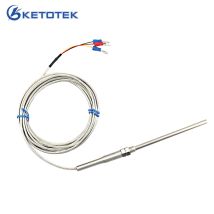 NEUE PT 100 sonde 2m RTD Kabel Edelstahl Sonde 100mm 3 Drähte Temperatur Sensor-50 C zu + 400 C