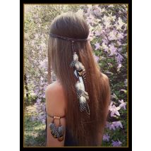 Moda zingara Bellissimo stile Boho Fascia per capelli Copricapo Tribale Capelli Piuma Corda Copricapo Hippie Party Gioielli indiani