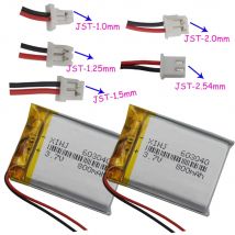 2 stücke 3,7 V 800 mAh Polymer Li Lipo Batterie JST 2pin 1.0/1.25/1.5/2.0/2,54mm Stecker Für Auto Kamera GPS Bluetooth Telefon 603040