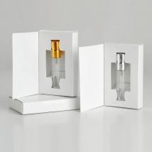 50 Teile/los 5ML Anpassbare Papier Boxen Und Glas Parfüm Flasche Mit Zerstäuber Leere Parfum