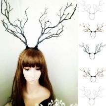 Weihnachten Lange Geweih Baum Zweige Hörner Hut Haar Stirnband Cosplay Party Phantasie Kleid NEUE Heiße Verkauf