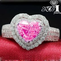 YaYI Mode Frauen Schmuck Rosa Edelstein Zirkon CZ Silber Farbe, Verlobung, Hochzeit Frau Ringe Geschenk Drop Schiff Ringe