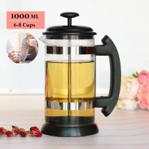 Französisch Presse Kaffee/Tee Brewer Kaffee Topf Kaffee Maker Wasserkocher 1000ML Edelstahl Glas Thermos Barista Werkzeuge Kaffee karaffe